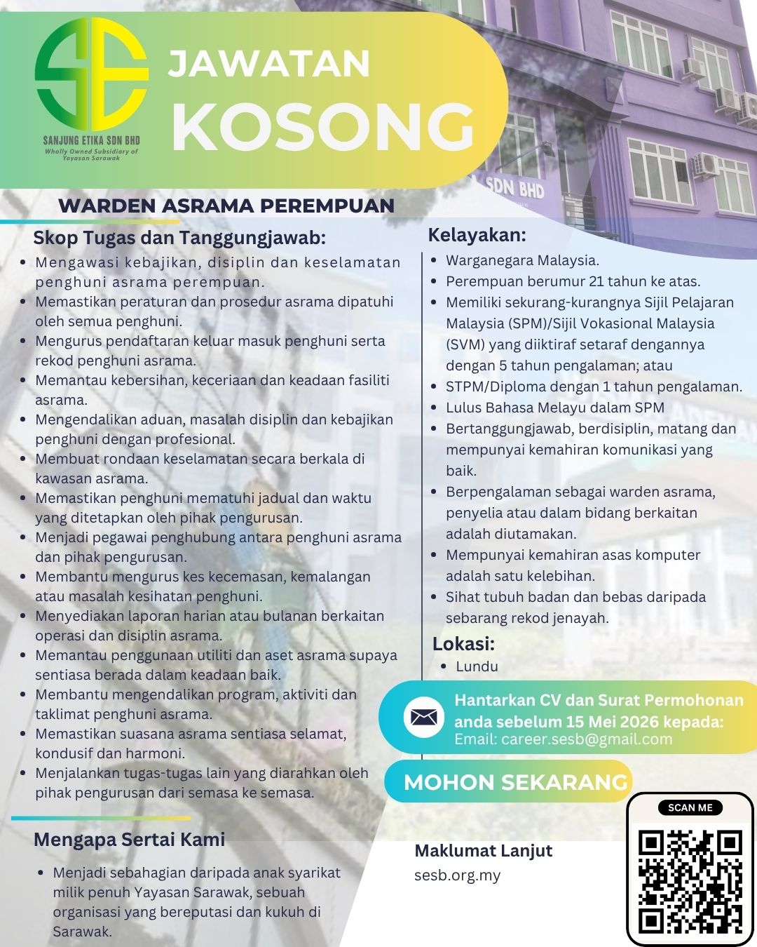Warden Asrama Perempuan_CENTEXS LUNDU_070526